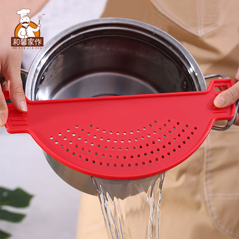 Multi Purpose Fan Shaped Drain Board Plastic Water Filter Kitchen Gadget