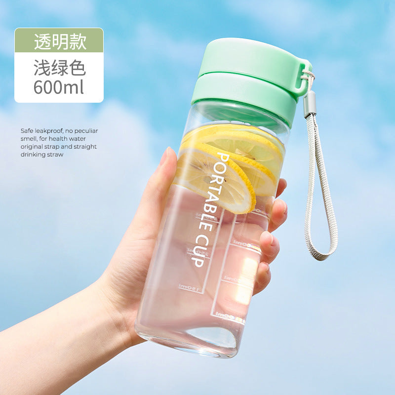 2026 Spring New Stylish Sports Water Bottle For Men, Portable Plastic Cup For Women, High Temperature Resistant Student Water Bottle