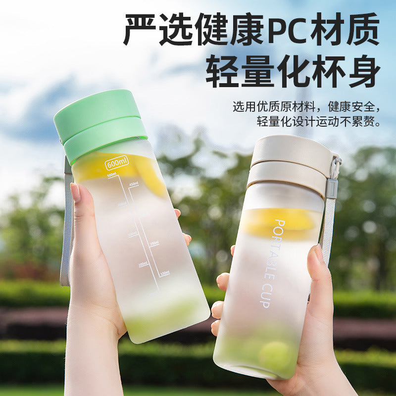 2026 Spring New Stylish Sports Water Bottle For Men, Portable Plastic Cup For Women, High Temperature Resistant Student Water Bottle
