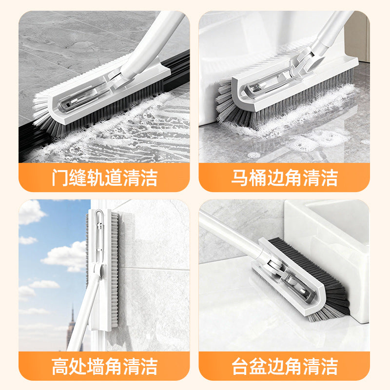 Floor Brush, Toilet Brush, Cleaning Brush, Floor Crevice Brush, Long-Handled Bathroom Brush, Hard-Bristled Bathroom Cleaning Brush