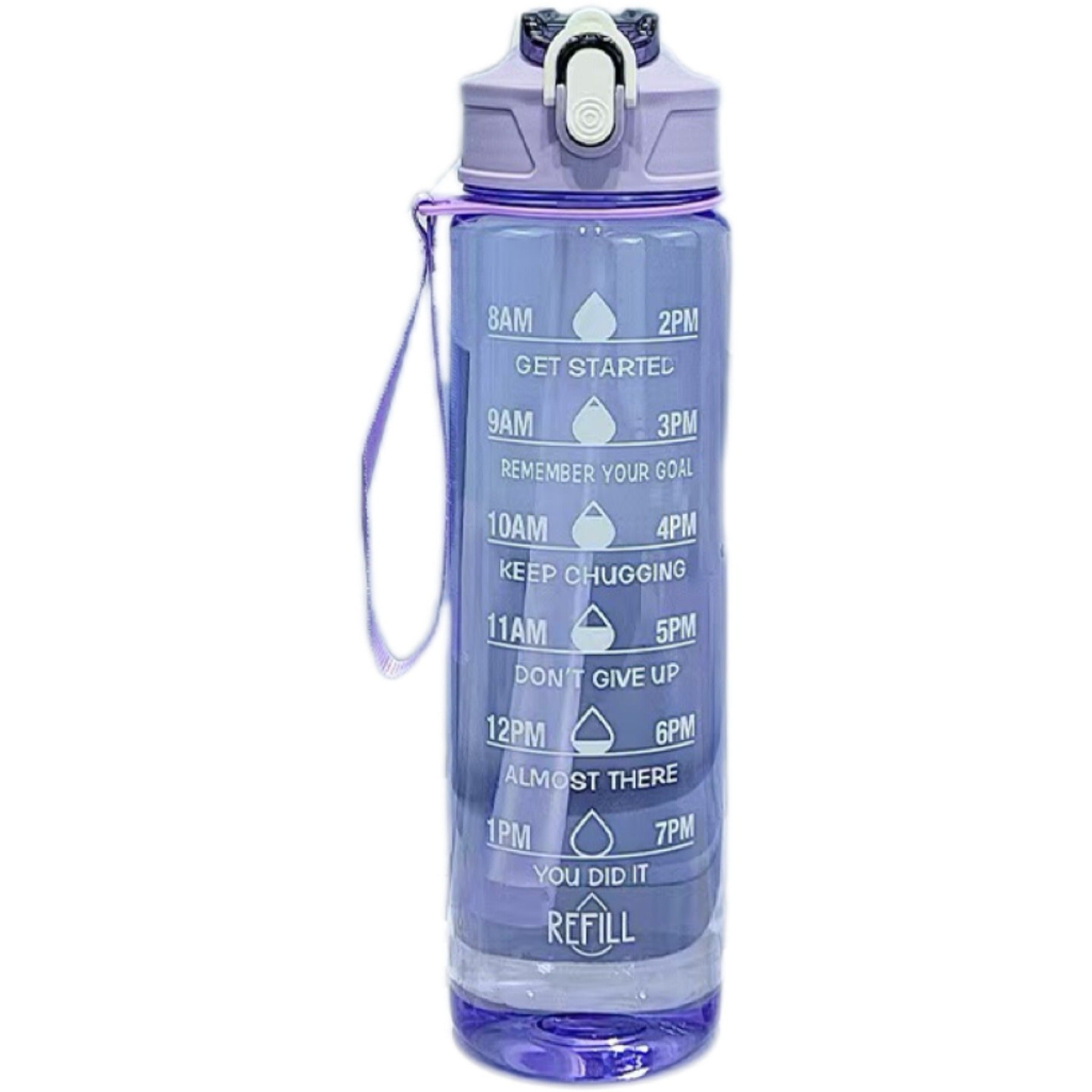 Transparent Medium-Sized Sports 750ml Water Cup With Straw, Portable Handle, Plastic Pc Large Water Bottle With Pop-Up Lid, Sports Water Cup