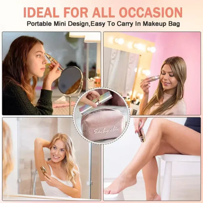 2-in-1 Ladies Facial Hair & Eyebrow Trimmer – Painless Hair Removal ✨