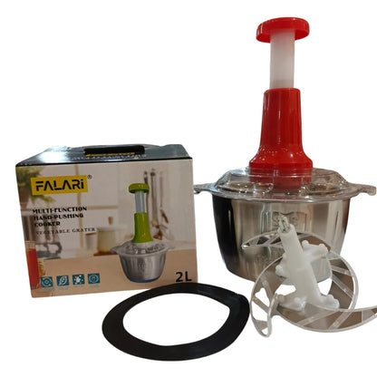 Hand Press Vegetable Chopper – Manual Pull String Food Chopper