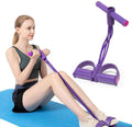 Foot Pedal Resistance Band Elastic Sit-Up Pull Rope Yoga Fitness Gym - Elastic Pull Ropes Tummy Trimmer.