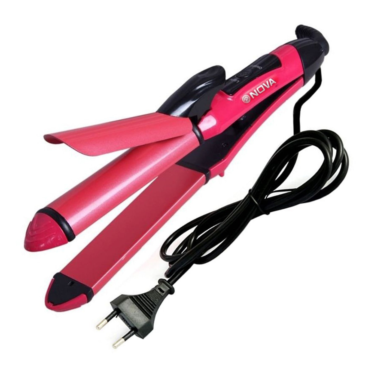 2 in 1 Hair Straightener & Curler – Ceramic Fast Heating Styling Tool