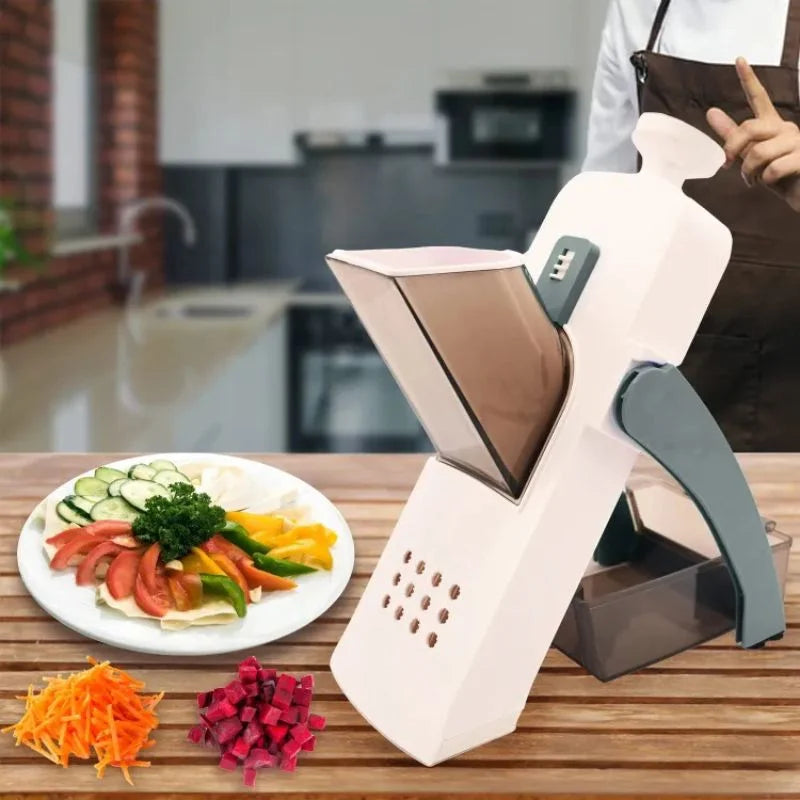 Manual Mandoline Cutter Grinder | Multi-Function Fruit & Vegetable Slicer