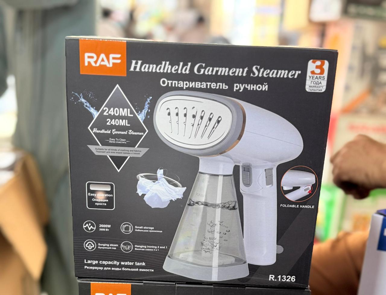 RAF Handheld Garment Steamer Iron 240ML Foldable Portable Steam Iron for Clothes.