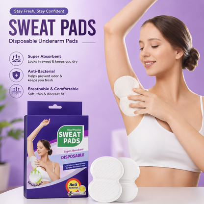 💧 Underarm Sweat Pads – 10 Pcs Disposable Armpit Perspiration Shields