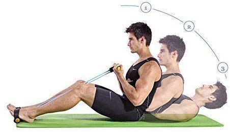 Foot Pedal Resistance Band Elastic Sit-Up Pull Rope Yoga Fitness Gym - Elastic Pull Ropes Tummy Trimmer.