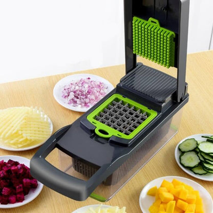 18 Pcs Vegetable Chopper – Multi-Function Manual Slicer, Dicer & Grater
