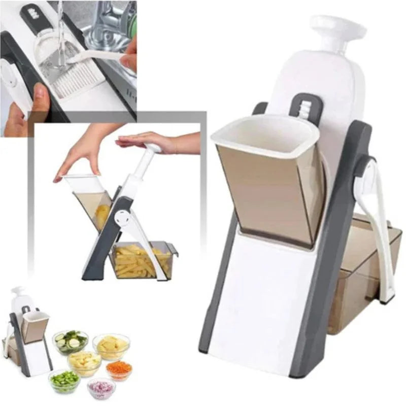 Manual Mandoline Cutter Grinder | Multi-Function Fruit & Vegetable Slicer